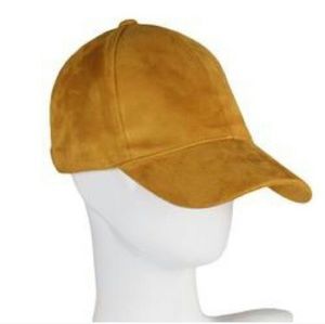 Suede Mustard Yellow Baseball Cap